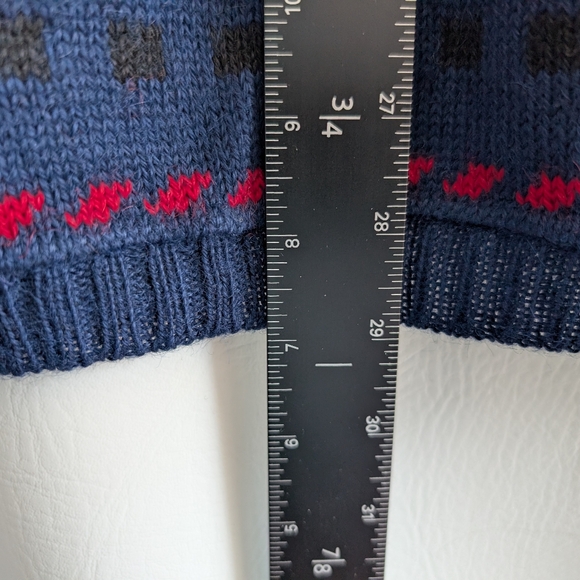 Vintage Millma Alpaca Multicolor Knit V-Neck Buttoned Long Cardigan Sweater - L - Picture 12 of 16